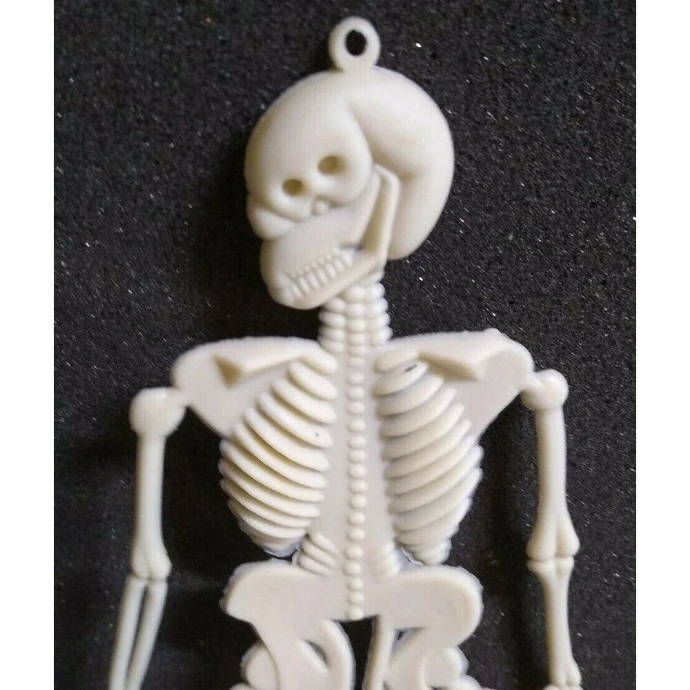 Vintage Halloween Skeleton Toy Dangler 9